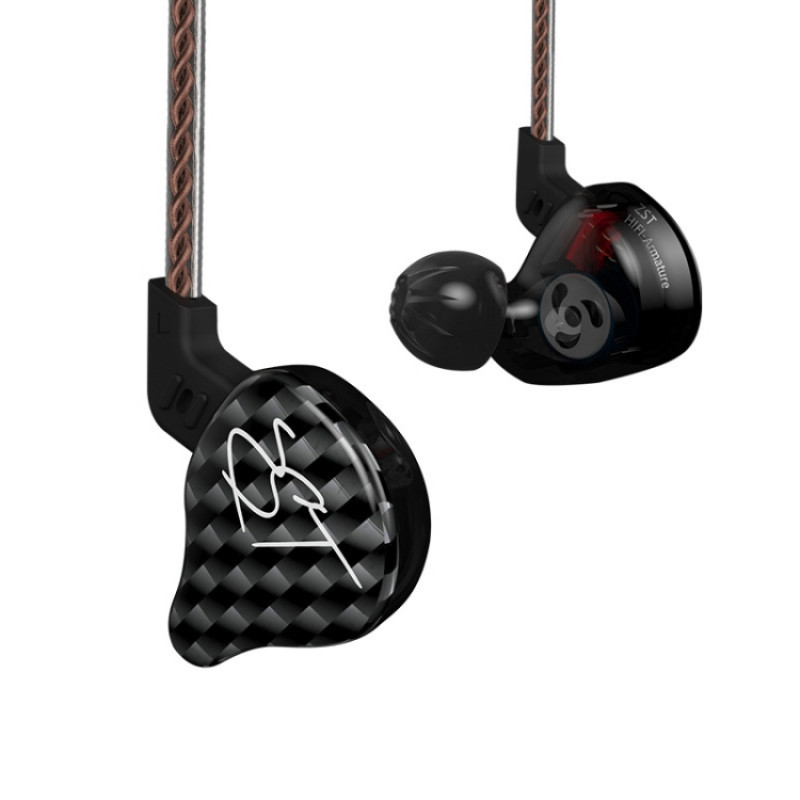 KZ ZST Circle Iron In-ear Mega Bass MP3 Dual Unit Earphone without Microphone (Carbon Fiber Black) KZ ZST Circle Iron In-ear Mega Bass MP3 Dual Unit Earphone without Microphone (Carbon Fiber Black)