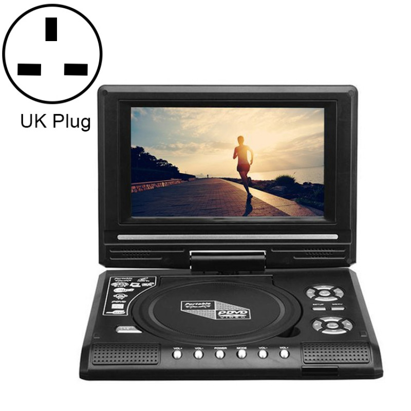 7.8 inch Portable DVD with TV Player, Support SD / MMC Card / Game Function / USB Port(UK Plug)