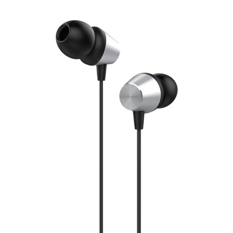 ONDA AD302 3.5mm Jack High-Fidelity Stereo In Ear Wired Earphone with Microphone (Silver)