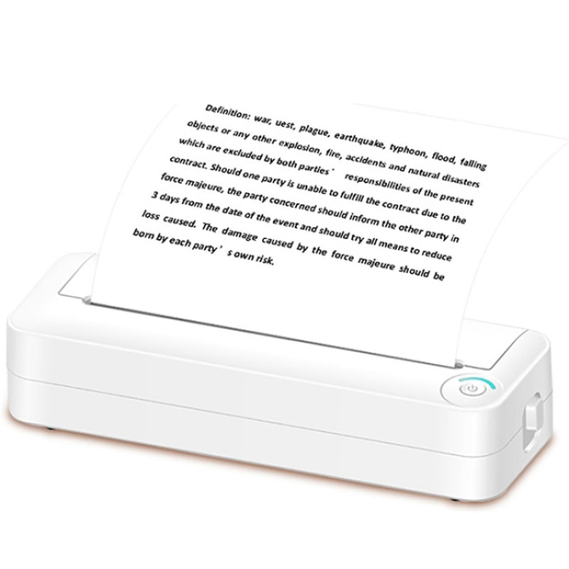 Bluetooth Connection Inkless A4 Printer Portable Mini Student Office Home Photo Printer, Model: X8