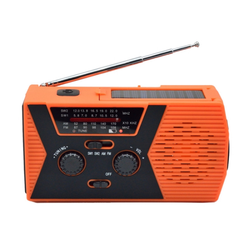 AM/FM/NoAA 2000mAh Emergency Radio Portable Hand Crank Solar Powered Radio(Orange) AM/FM/NoAA 2000mAh Emergency Radio Portable Hand Crank Solar Powered Radio(Orange)
