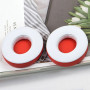 1 Pair Soft Sponge Earmuff Headphone Jacket for Beats Solo 2.0 / 3.0, Bluetooth Version (White Red)