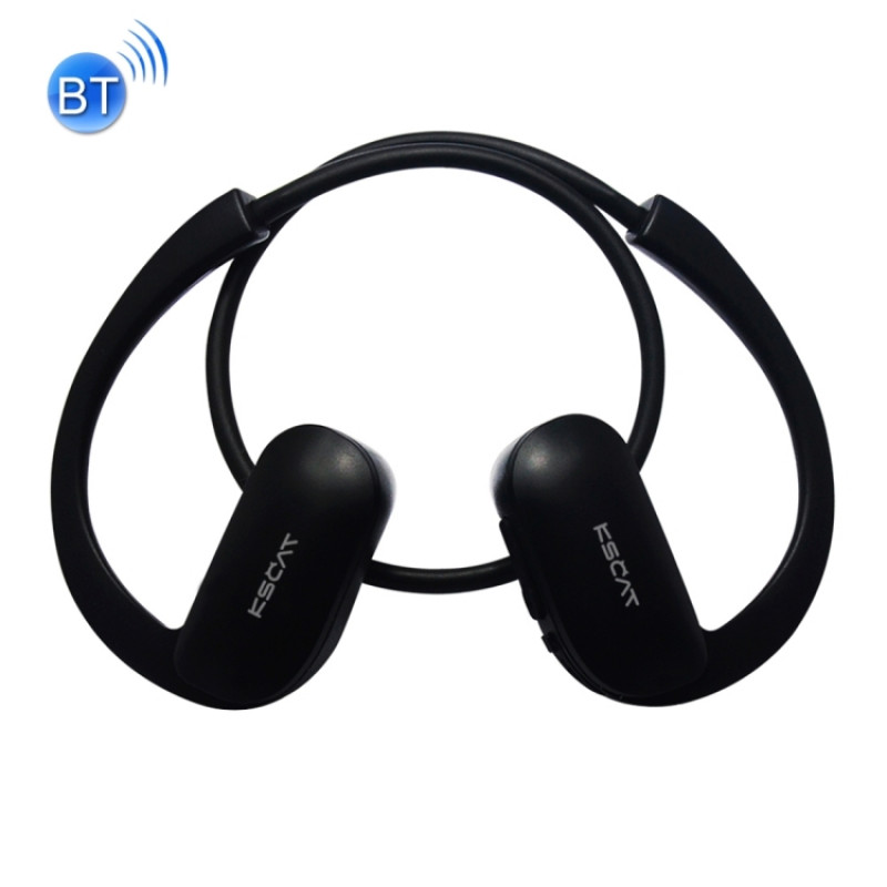 KSCAT NICE 18C Wireless Sports Bluetooth V2.1+EDR Wired Control Headset, Effective Bluetooth Distance: About 10m, For iPhone, Samsung, Huawei, Xiaomi, HTC and Other Smart Phones or Other Bluetooth Audio Devices(Black)