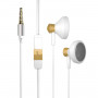 900 EarPods with Wired Control and Mic, For iPhone, Samsung, Huawei, Xiaomi, HTC and Other Smartphones(Gold)