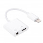 10cm 500mAh 8 Pin to 3.5mm Audio & 8 Pin Charger Adapter Cable for iPhone 7 & 7 Plus, iPhone 6s & 6s Plus, iPhone 6 & 6 Plus, Not Support iOS 10.3.1 or Above Mobile Phones(White)