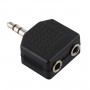 3.5mm Stereo Jack Headphone Splitter Adapter(Black)