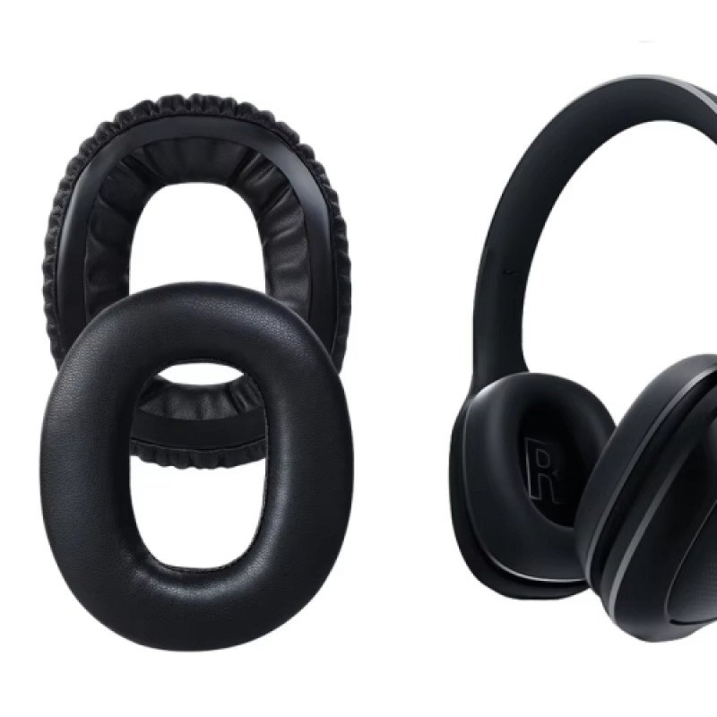 For Xiaomi Headset Easy Edition 2pcs Sponge Cover Earphone Leather Case Black