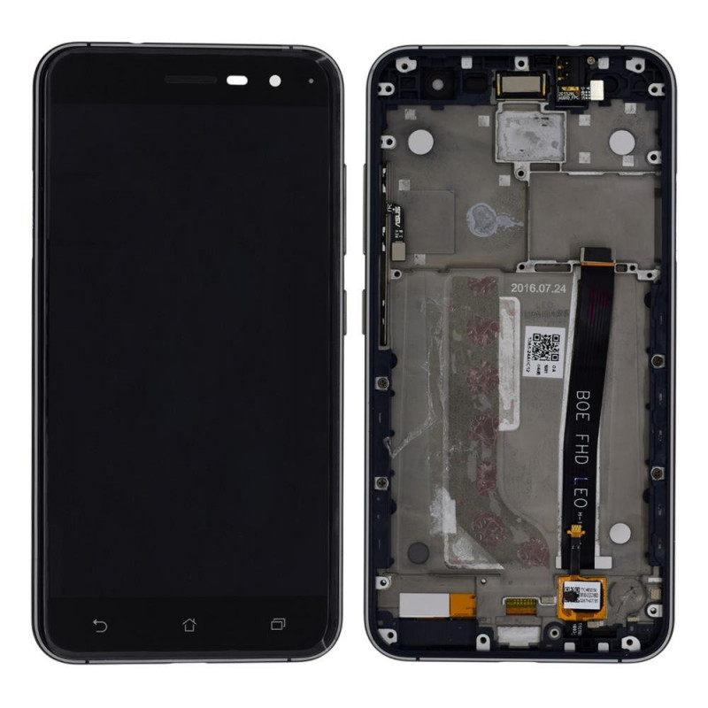 Asus Zenfone 3 ZE520KL Display and Touch Screen Glass Combo With Frame - Black Asus Zenfone 3 ZE520KL Display and Touch Screen Glass Combo With Frame - Black