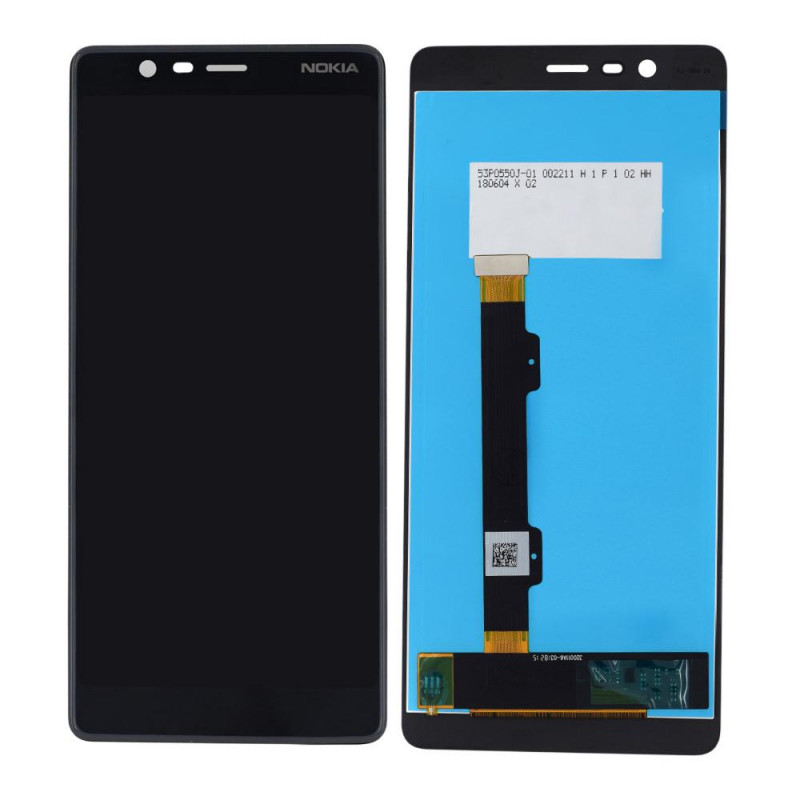 Nokia 5.1 TA-1075, TA-1061, TA-1088, TA-1081, TA-1076 Display and Touch Screen Glass Combo - Black