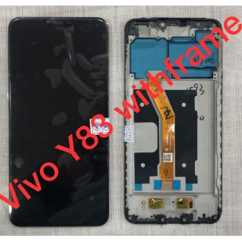Vivo Y83 With Frame Display and Touch Screen Glass Combo Assembly 1802 - Black