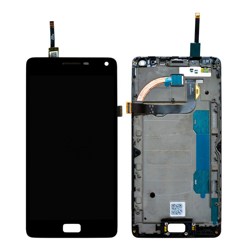 Lenovo Vibe P1 Display and Touch Screen Glass With Frame P1a42 - Black