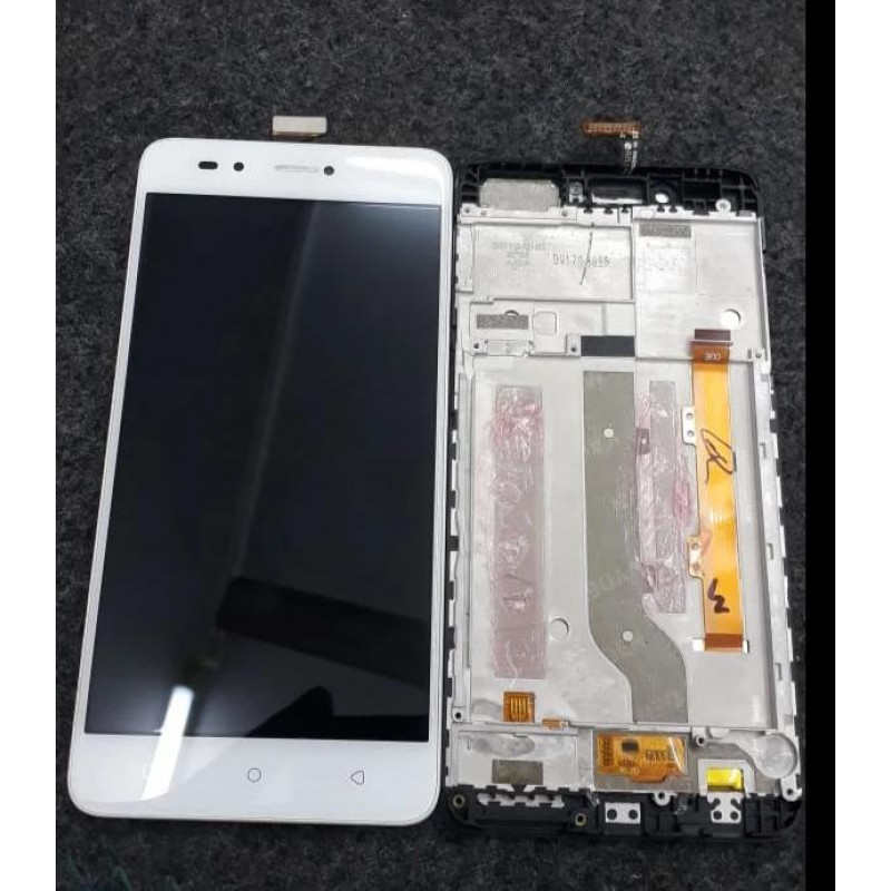 Lava Z90 With Frame Original Display With Touch Screen Digitizer Glass Combo - Black