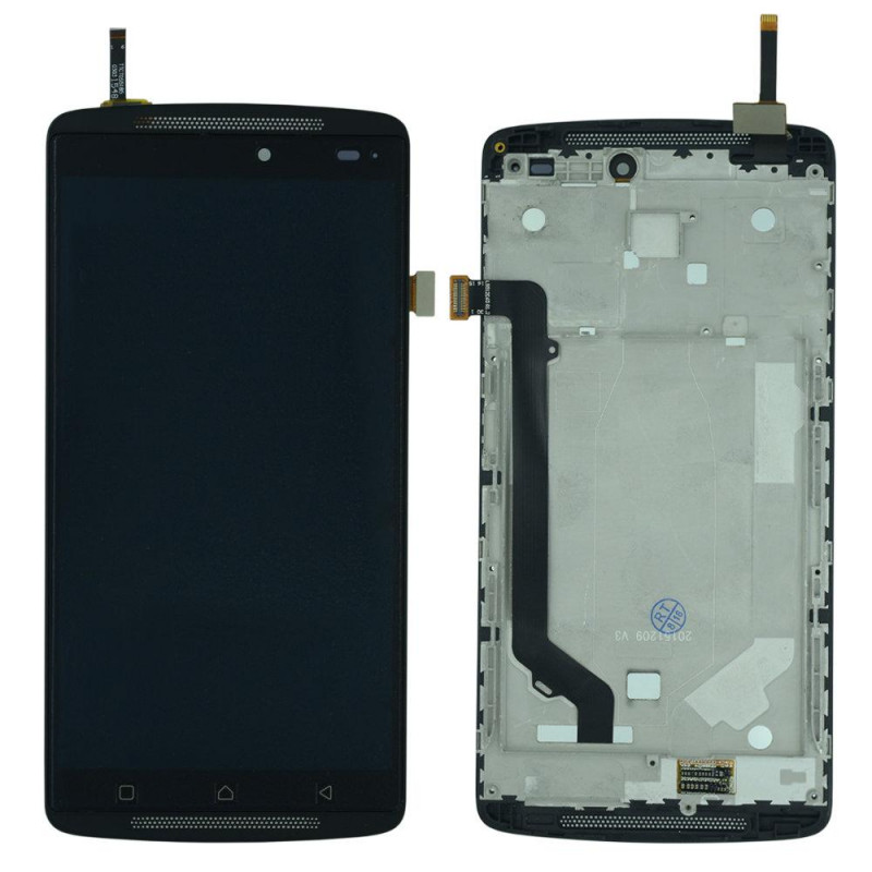Lenovo K4 Note Display and Touch Screen Glass Combo Replacement With Frame A7010a48 - Black