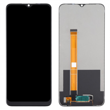 Buy Now LCD with Touch Screen for Realme C25Y - Black Display Glass Combo Folder