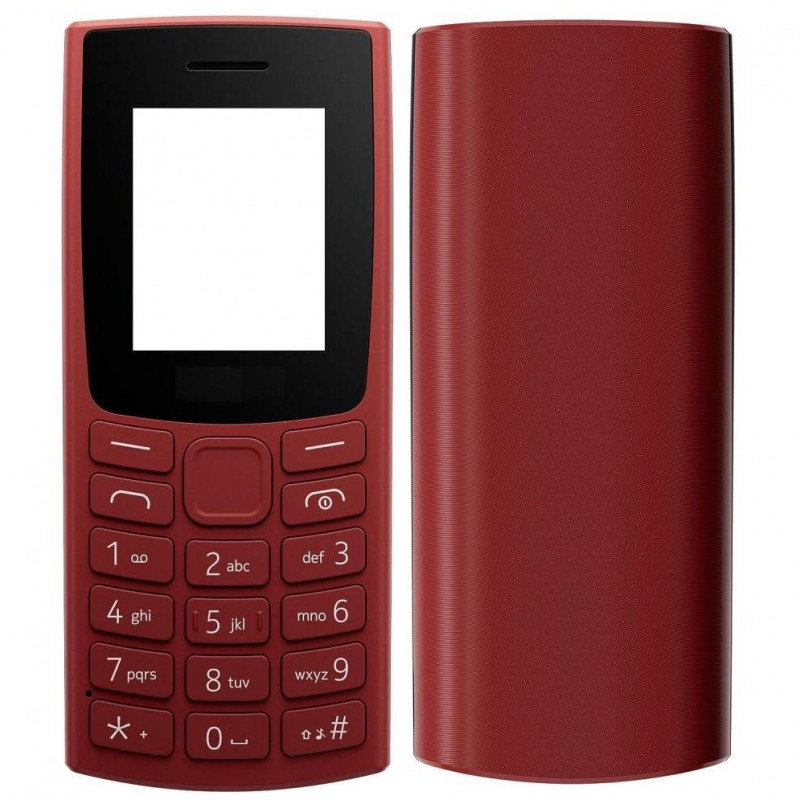 Full Body Housing For Nokia 106 2023 - Red Full Body Housing For Nokia 106 2023 - Red